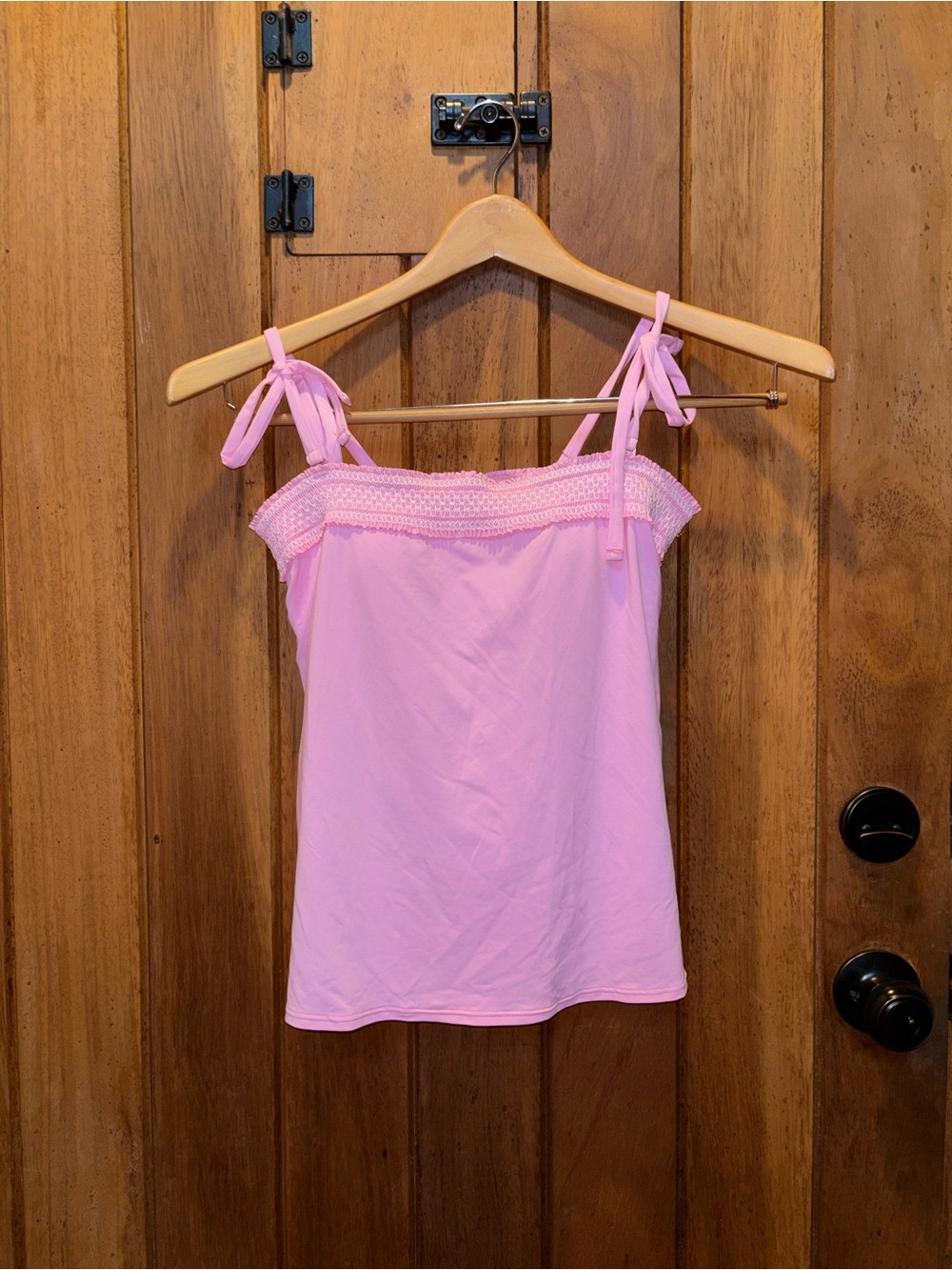 Draper James Pink Tie-Strap Swim Cover-Up Tank